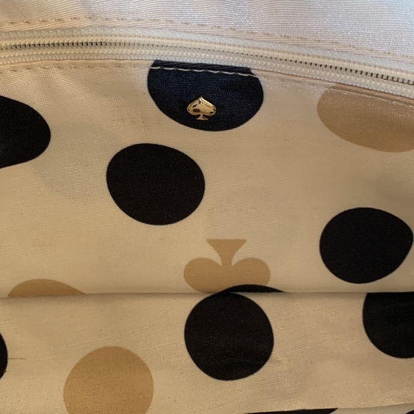 Kate Spade ♠️ Cream and Black Patent shoulder or cross body - Picture 6 of 12